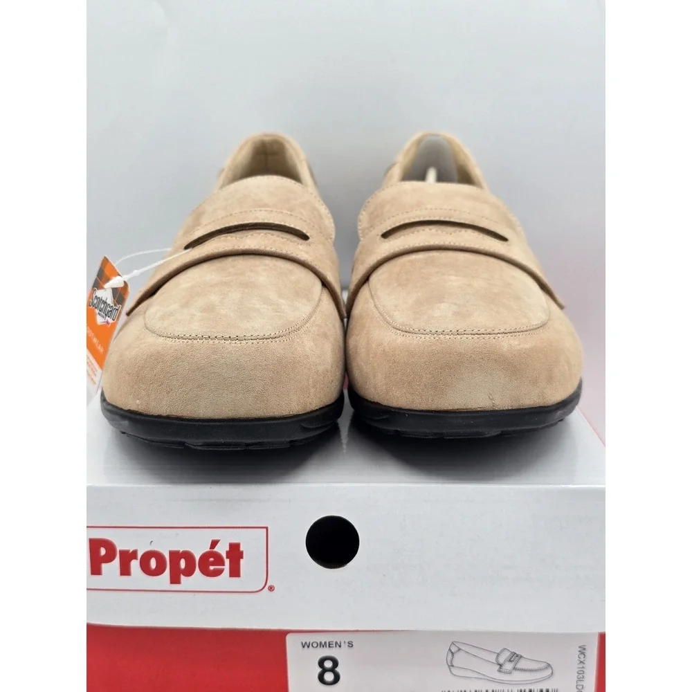Propet Yetta Slip On Womens Beige Flats Casual WCX103LDOE-08 Sz 8‎ X (2E) EE
